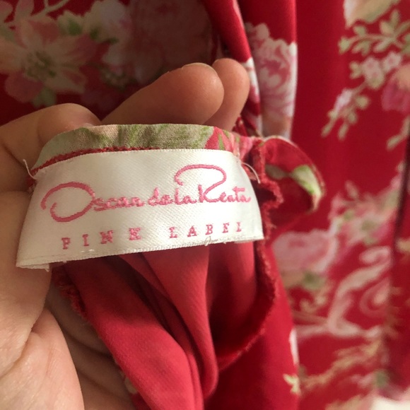 Set- Oscar de la Renta floral nightgown and robe - Picture 6 of 6